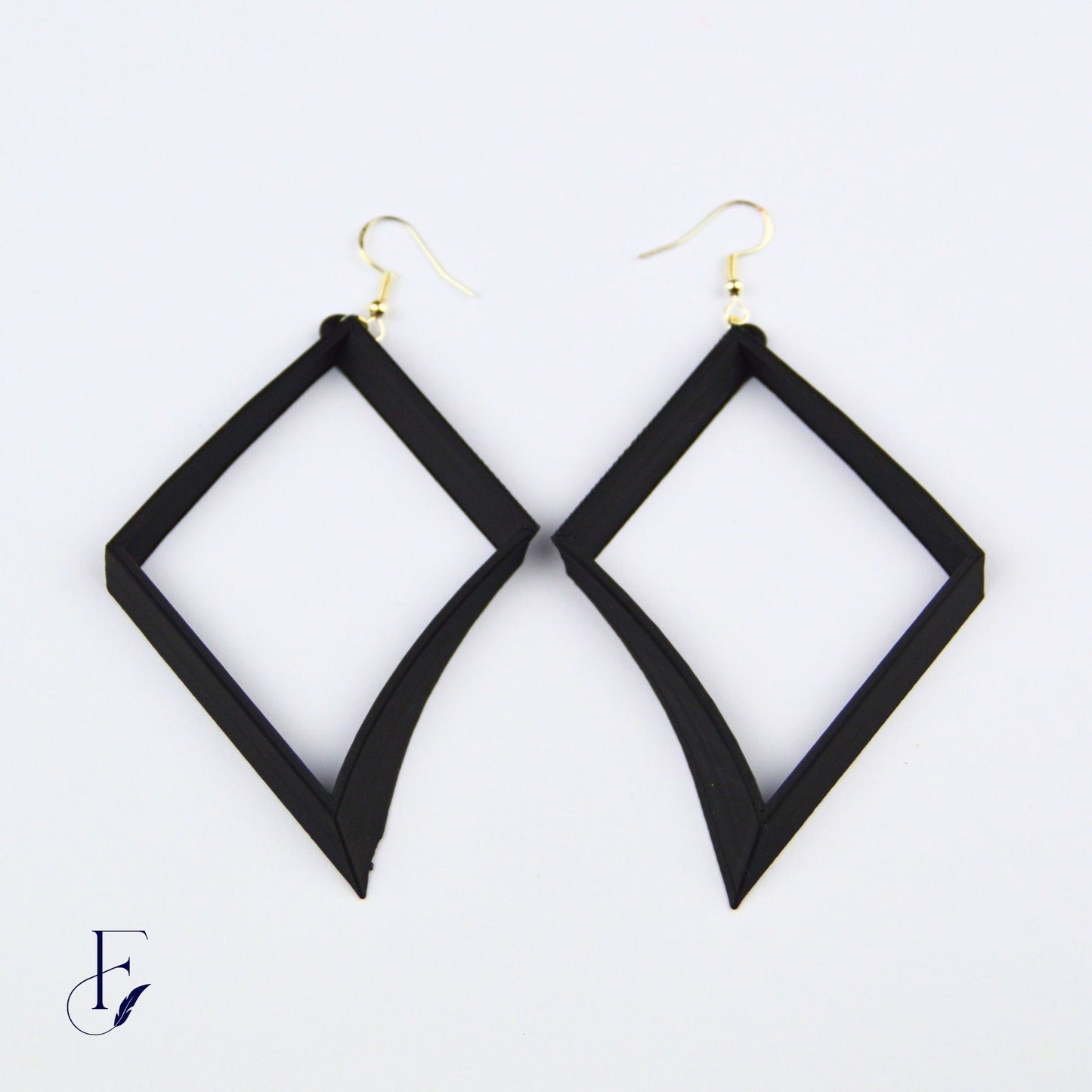 Diamond Earrings with Silver Hooks