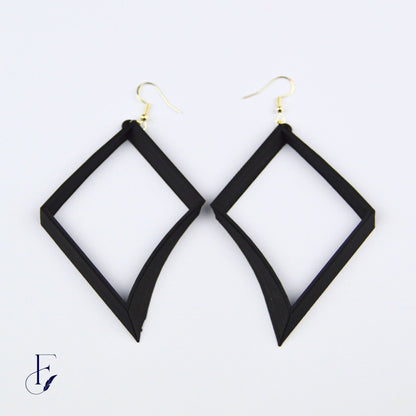 Diamond Earrings with Silver Hooks