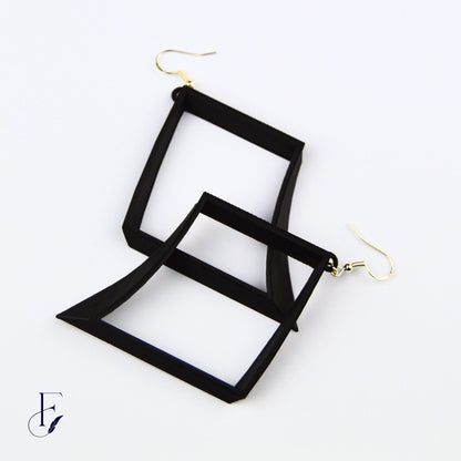 Diamond Earrings with Silver Hooks